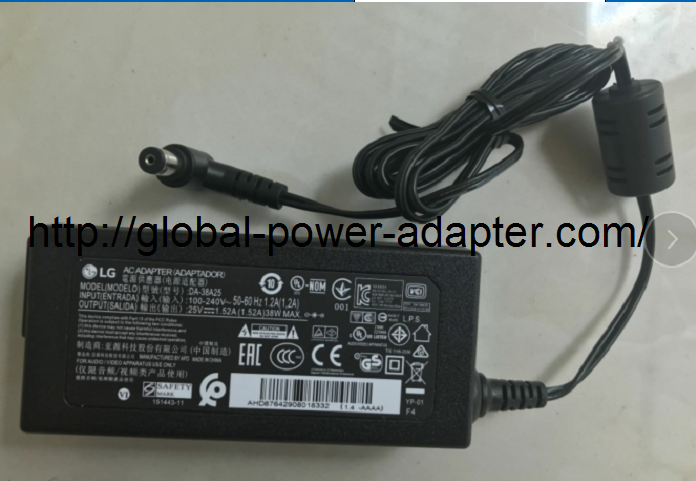 Brand NEW LG DA-38A25 25V DC 1.52A SWITCHING POWERT AC DC ADAPTER SUPPLY!